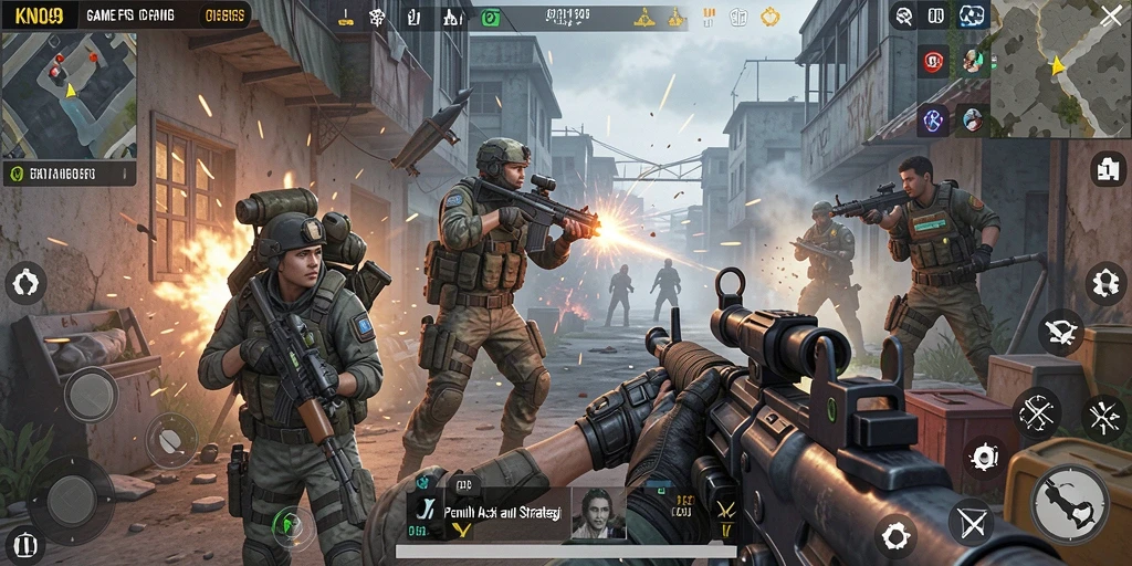 Screenshot gameplay KNO89 yang menunjukkan aksi seru dalam pertarungan FPS.