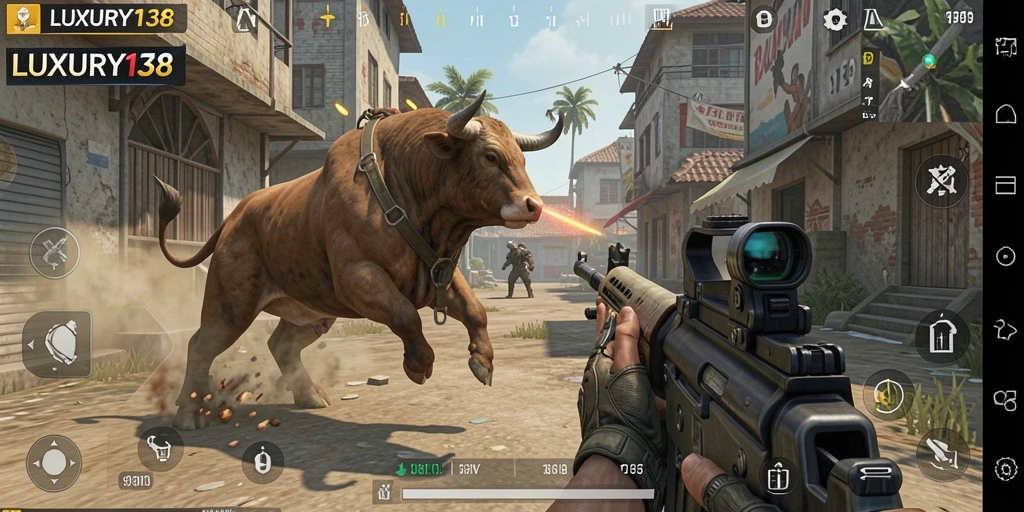 Gameplay mendebarkan di dalam LUXURY138 dengan aksi tembak-menembak.