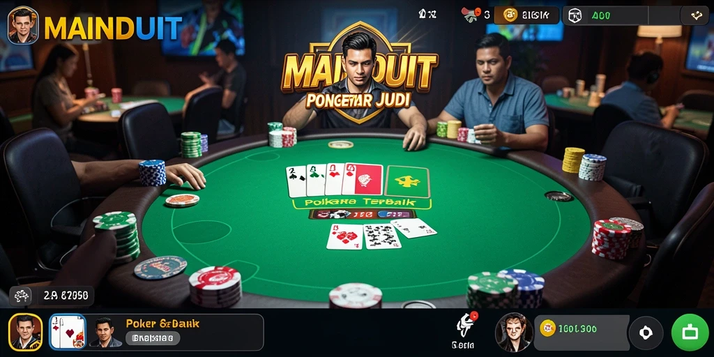 Tampilan gameplay poker yang seru dan interaktif di MAINDUIT.
