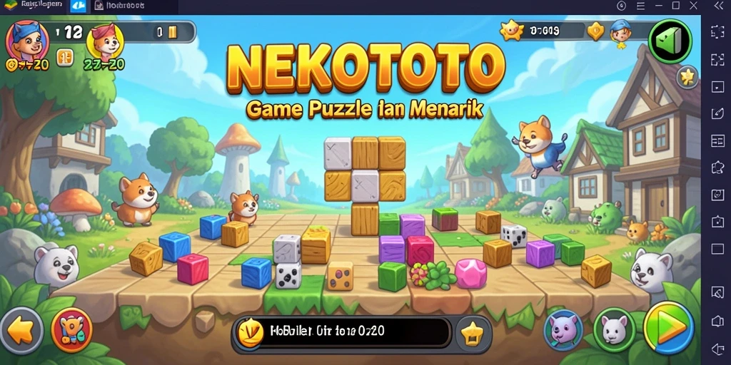 Menampilkan gameplay seru dari NEKOTOTO yang mengasah otak.